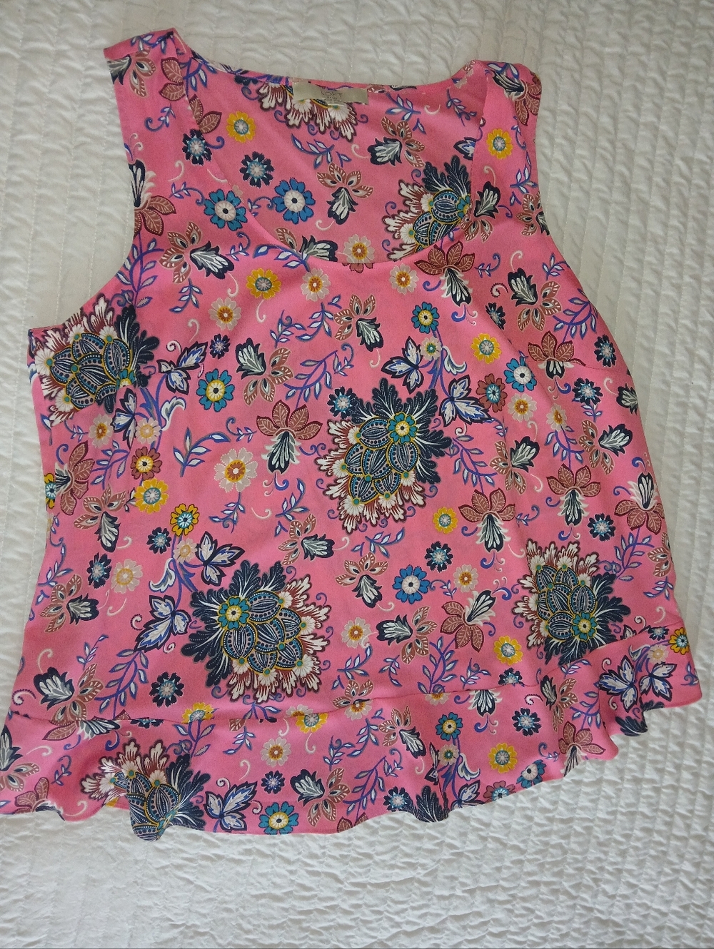 Loft Plus Floral Sleeveless Tank Top /Size 16